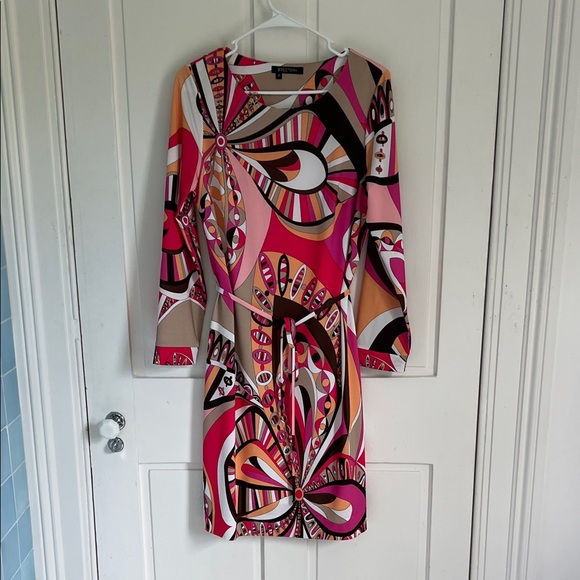 Etcetera Dresses & Skirts - Etcetera Colorful Geometric Print Dress 8